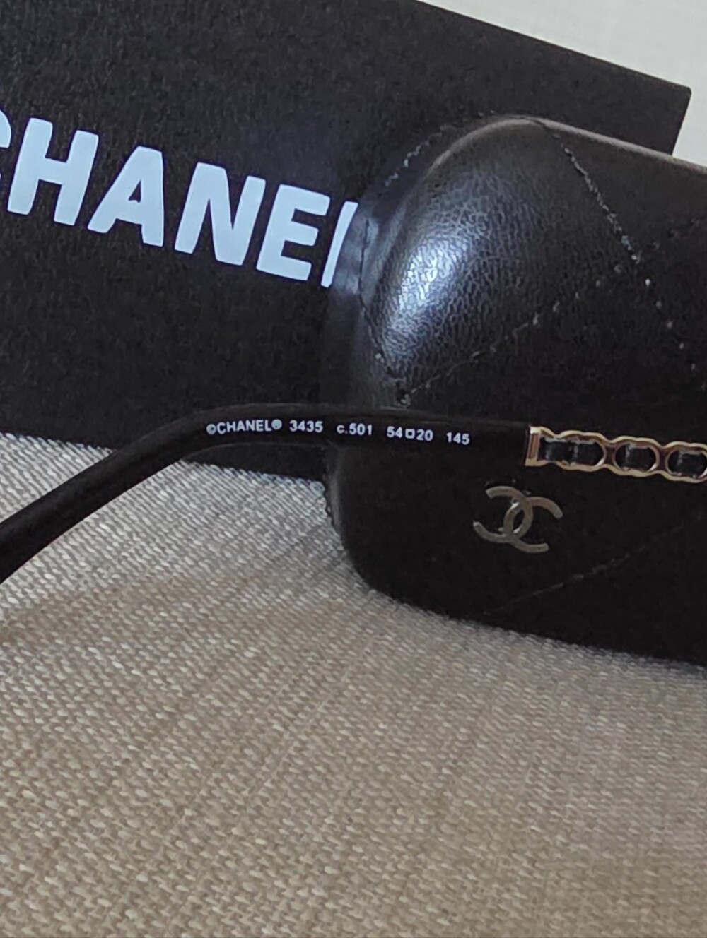 NWOT Chanel Black Square Clear Framed Eyeglasses CH345 54-20-145 - Picture 9 of 14